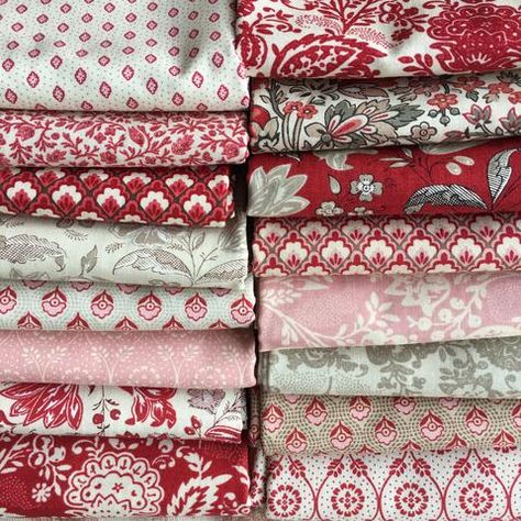 French General Fabric, French Country Fabric, French Linens, Stitch Witchery, Needle Books, French General, Pink Chalk, Printed Linen Fabric, Pattern Design Inspiration