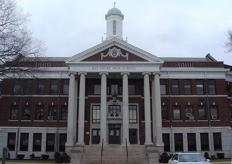 My high school, Bay Shore, NY  It was all like a John Hughes' 80's movie. National Honor Society, Long Island Sound, Back In Time, Long Island, Elementary Schools, Photo Sharing, High School, Sound, New York