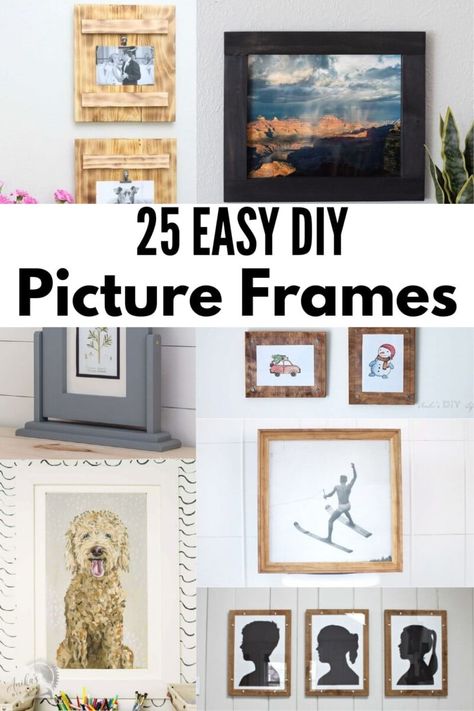 Custom picture frames can be expensive. Make your own DIY picture frames the size and style you need. Here are 25 creative designs to inspire you.