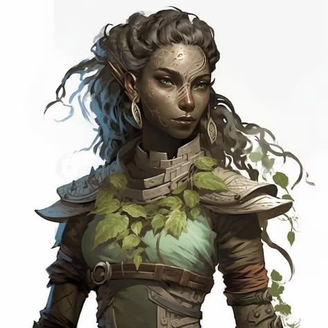 Dnd Goliath Druid, Earth Genasi Cleric, Earth Genasi Paladin, Earth Genasi Character Art, Female Earth Genasi, Goliath Druid, Earth Genasi Female Dnd, Earth Character Design, Genasi Character Art