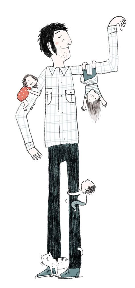 Ina Hattenhauer Family Illustration, Art And Illustration, Illustration Inspiration, Arte Floral, Childrens Illustrations, Children's Book Illustration, A Drawing, Cute Illustration, Children Illustration