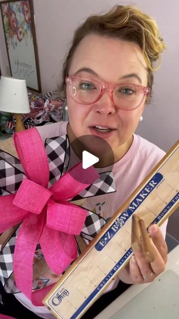 Ashley Greenwood on Instagram: "🎀 Wreath Making Tip: use an EZ Bow Maker to create wreath bows! 👀" Making Bows With Bow Maker, How To Make A Bow Maker, Diy Bow Maker How To Make, Diy Ribbon Bows For Wreaths, How To Use A Bow Maker, Ez Bow Maker Tutorial, Using A Bow Maker, Bow Making Tutorial Step By Step, Bow Maker Tutorial