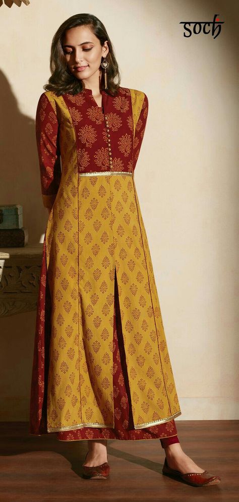 Traditional Kurti, Printed Kurti Designs, A Line Kurti, Indian Kurti Designs, New Kurti Designs, Simple Kurta Designs, Designer Kurti Patterns, Simple Kurti Designs, Long Kurti Designs