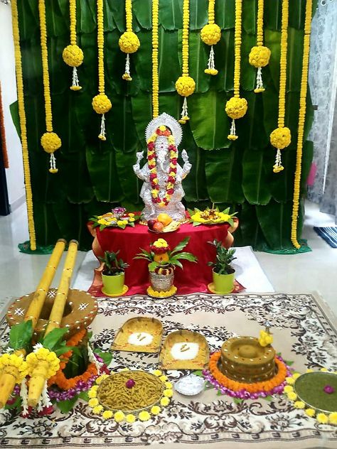 Vigneshwara Dampu Decoration, Vigneswara Biyyam Decoration, Godhuma Rai Decoration, Pasupu Danchadam Decoration, Pasupu Function Decoration, Pasupu Kottadam Decoration, Haldi Ideas, Haldi Decoration Ideas, Ganpati Decor