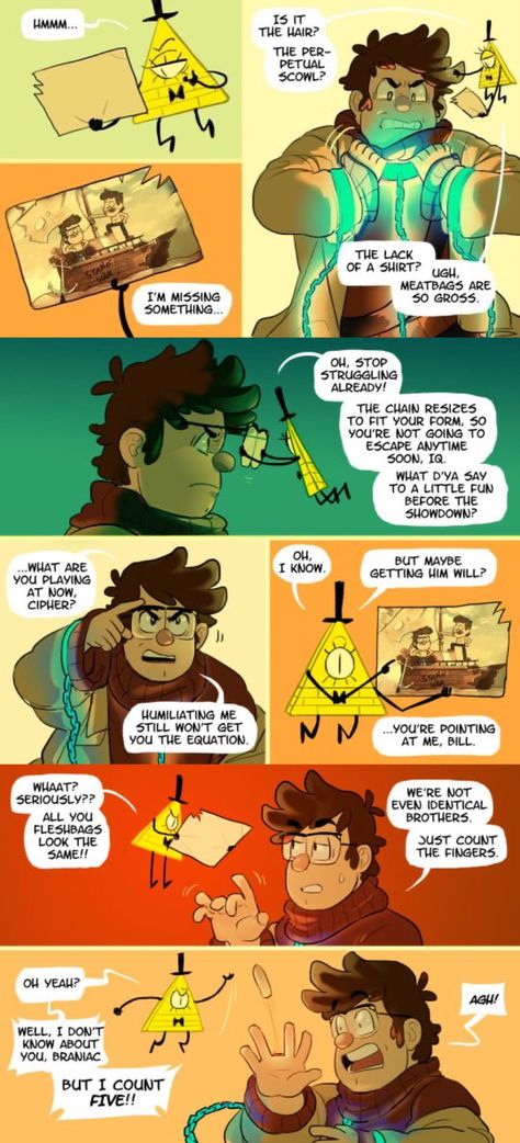 Bill Cipher Comic, Bill Cipher Funny, Bill Cipher X Ford Fanart, Bill And Ford, Bill Cipher Comics, Ford X Bill, Bipper Gravity Falls Comic, Bill And Ford Gravity Falls, Billford Comic