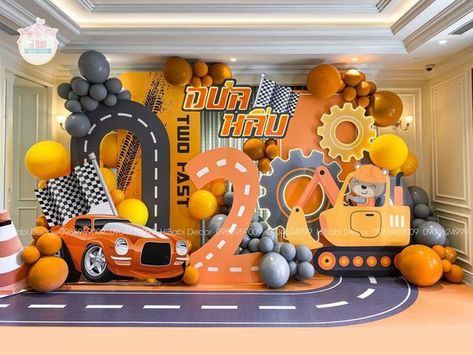 Vehicle Themed Birthday Decorations, Car Themed Decorations, Cars Birthday Theme Decorations, Excavator Birthday Party Decorations, Car Birthday Theme For Boys, Car Theme Birthday Party Decorations, Car Balloon Decorations, Car Theme Birthday Decor, Cars Theme Birthday Party Decorations