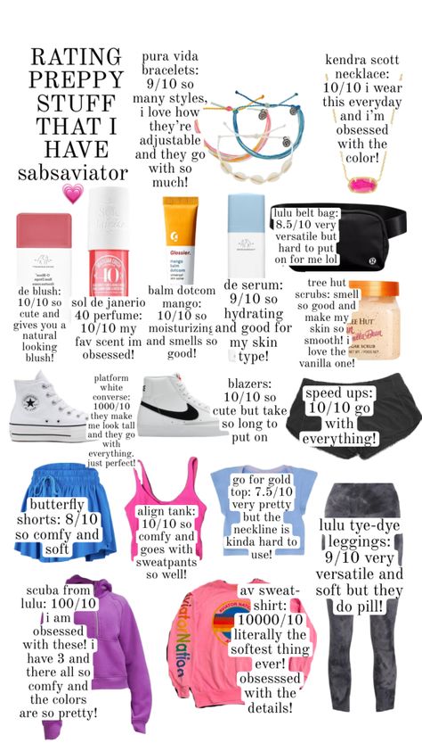 rating preppy stuff i own! idea from @charlotteaesthetics ilysm!! #cute #slay #lululemon #summer #preppy Preppy Closet Essentials, Lululemon Summer, Preppy Must Haves, Preppy Birthday Gifts, Preppy Hat, Preppy Closet, Preppy Essentials, Preppy Accessories, Preppy Things