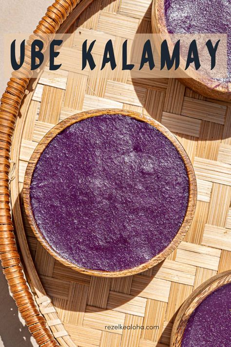 Kalamay Recipe, Ube Kalamay Recipe, Recipes Using Ube Halaya, Ube Sweetened Condensed Milk, Ube Cheese Turon Malagkit, Ube Halaya Recipe, Ube Recipes, Purple Yam, Glutinous Rice Flour