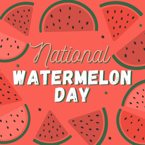 🍉 Happy National Watermelon Day! 🍉 There's nothing quite as refreshing as a juicy slice of watermelon on a hot summer day. Celebrate with us by enjoying this sweet, hydrating fruit in all its forms—whether it's a simple slice, a cool smoothie, or a creative salad. #NationalWatermelonDay #SummerVibes Watermelon Calories, Watermelon Eating Contest, Watermelon Nutrition, National Watermelon Day, Watermelon Day, Hot Summer, Summer Days, Summer Vibes, Watermelon