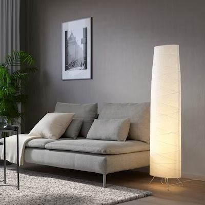 Floors Lamps - Standing Lamps - Reading Lamps - IKEA Ikea Floor Lamp, Long Lamp, Paper Floor Lamp, Ikea Lamp, Light Panels, Paper Lampshade, Reading Lamp Floor, Lights Wall, White Floor Lamp