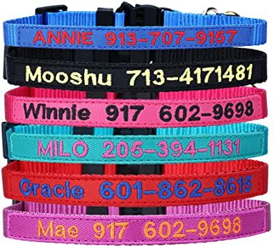 Red Dog Collar, Luxury Dog Collars, Dog Collar With Name, Custom Dog Collars, Pet Name, Personalized Dog Collars, Personalized Embroidery, Quick Release Buckle, Custom Cat