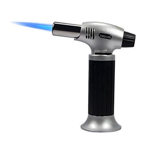 Blow Torch Kitchen Butane Torch Refillable Culinary Torch with Safety Lock and Adjustable Flame(Butane Gas Not Included) - Black Baking Necessities, Creme Brulee Torch, Culinary Torch, Cooking Torch, Kitchen Torch, Baking Supply Store, Hardware Stores, Blow Torch, Butane Gas