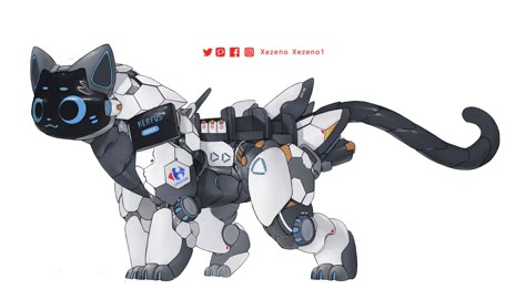 Animal Mech, Mecha Animals, Mechanical Animals, Robot Cat, Robot Animal, Piskel Art, Draw Cute, Arte Robot, Cute Stuff