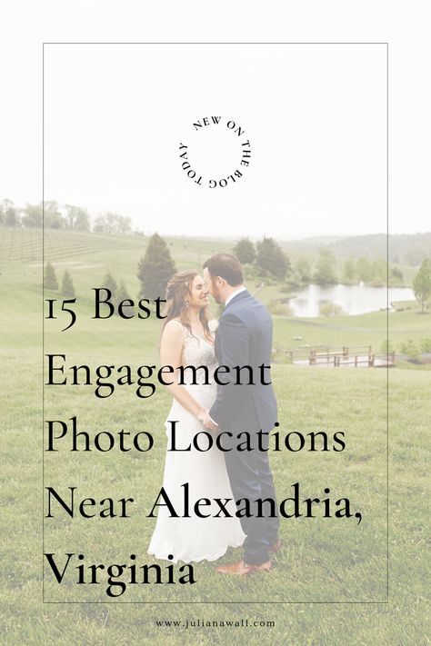 Best Engagement Photo Locations In Virginia | Couples Photography | Virginia Photographer | This blog post goes over all of the best locations near Alexandria Virginia to take engagement photos. Discover engagement proposal ideas, romantic engagement photoshoots, summer engagement dresses and summer engagement ring ideas. Book Juliana for your engagement session at julianawallphotography.com Virginia Engagement Photos, Cute Cabins, Date Activities, Virginia Wineries, Romantic Couples Photography, Fun Engagement Photos, Engagement Photo Locations, Proposal Engagement, Photo Location