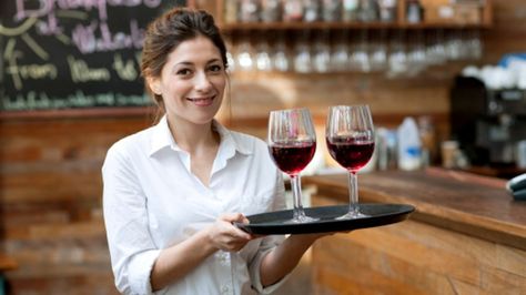 How to be a good waitress? Serving food is more than just handing a plate of food to a customer, it’s service.… Waitressing Tips, Waitress Tips, Waiter Tips, Bartender Tips, Cafe Marketing, Breakfast Garden, Lake Restaurant, Server Tips, Bar Photoshoot