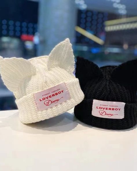 Lover boy cat ear beanie Cat Ears Cap, Ear Beanie, Cat Ears Hat, Cat Eared Beanie, Woolen Cap, Cat Beanie, Knit Hat For Men, Cap Girl, Cute Beanies