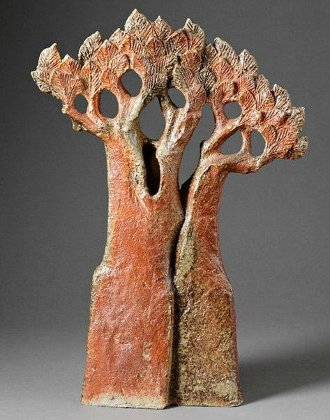 Central France, Organic Ceramics, Pottery Form, Ceramic Art Sculpture, Ceramic Artwork, Garden Pottery, Art Corner, Tree Sculpture, Ceramic Houses