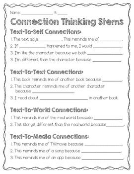 Each of my students gets a copy of this chart to place in their reader's notebook. I hope you find it useful in your classroom to help your students make MEANINGFUL connections. Readers Response, Text To Text, Audio Free, Text To Text Connections, Mexican Spanish, Spanish Alphabet, Reading Anchor Charts, Third Grade Reading, 5th Grade Reading