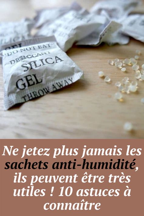 La prochaine fois que vous vous achèterez une paire de baskets, pensez à bien garder ces petits sachets anti-humidité, car ils peuvent s’avérer extrêmement utiles. Silica Gel, Sachets, Fun Diys, Helpful Hints, Baskets, Cars, Health