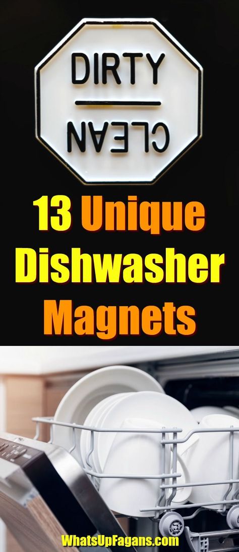 13 different Clean Dirty Dishwasher Magnets options for your kitchen #magnets #dishwasher #kitchen Dishwasher Sign, Clean Dirty Dishwasher Magnet, Kitchen Magnets, Cleaning Painted Walls, Dishwasher Magnet, Glass Cooktop, Deep Cleaning Tips, Best Cleaning Products, Diy Cleaners