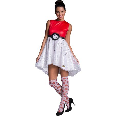 Pokemon Costumes Women, Elvis Costume, Best Group Halloween Costumes, Ball Outfit, Pokemon Costumes, Pokemon Ball, Woman Costume, Costume For Women, Knee High Stockings