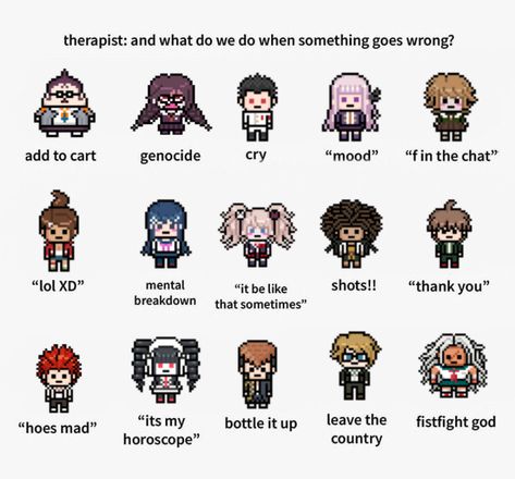 Trigger Happy Havoc Memes, Danganronpa Thh, Chihiro Fujisaki, Danganronpa V1, Danganronpa Trigger Happy Havoc, Danganronpa Funny, Danganronpa Memes, Trigger Happy Havoc, Trigger Happy