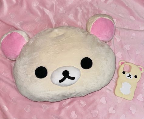 Cutecore Pillow, Cutecore Toys, Bear Sofa, Smiley Face Pillows, Rilakkuma Bear, Car Pillow, Disney Frozen Olaf, Spotify Covers, Kawaii Toys