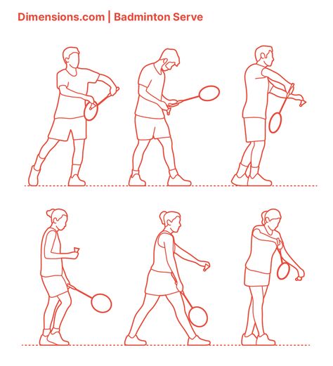 A Badminton Serve is how the shuttle is put into play. Serves are different in badminton for singles and doubles play. They can be executed so the opponent cannot smash the shuttle, or they can be used to keep the opponent on the move. A Badminton Serve can be performed using two different methods, a high serve and a low serve. Downloads online #sports #badminton Badminton Pose, How To Draw Badminton, Badminton Court Drawing, Badminton Net Drawing, Playing Badminton Drawing, Badminton Technique, How To Play Badminton, Badminton Pictures, Badminton Tips