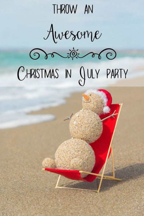 We do it every year, it's a fun way to bring your Christmas traditions to life at the half way point. Christmas In July Party Ideas, Christmas In July Decorations, Half Christmas, Christmas In July Party, Christmas Symbols, Hawaiian Christmas, July Holidays, Summer Christmas, Tropical Christmas