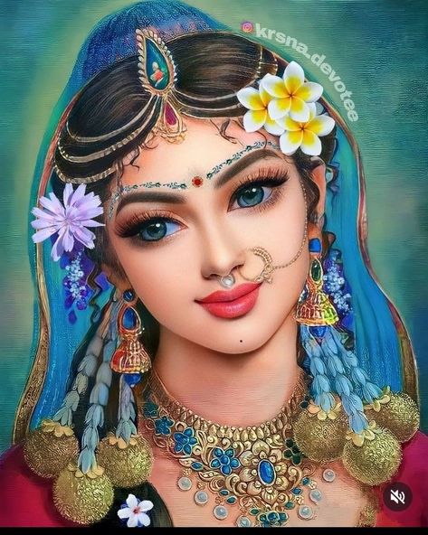 Radharani Pictures, Radha Rani Paintings Watercolor, Radhakrishna Painting, Dharma Quotes, Tanjore Art, Krishna Drawing, Oh My Goddess, Radha Krishna Wallpaper, Goddess Artwork