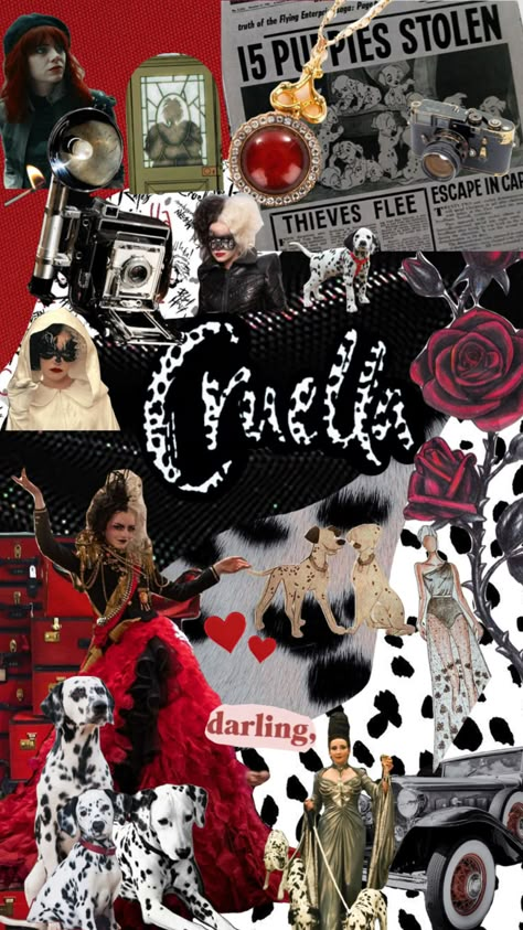 #cruella #cruellawallpaper #redblackwhite #emmastone Cruella Deville Wallpaper, Cruella Wallpaper, Cruella Deville Wallpaper Iphone, Cruella Moodboard, Cruella Deville Aesthetic, Cruella Aesthetic Wallpaper, Cruella Movie Poster, Cruella Movie Aesthetic, Cruella Deville