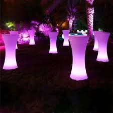 LED Party Furniture | Glow Lounge Furniture Wholesale | Colorfuldeco Cocktail Table Decor, Coffee Table Arrangements, Balinese Decor, Party Furniture, High Top Tables, Round Cocktail Tables, Trendy Bar, Bar Table Sets, Coffee Table Styling