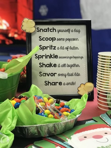 Popcorn Bar For Teachers, Teacher Snack Cart Ideas, Snack Cart Ideas For Work, Staff Meeting Ideas, Sunshine Cart, Meeting Snacks, Popcorn Puns, Teacher Cart, Hospitality Ideas