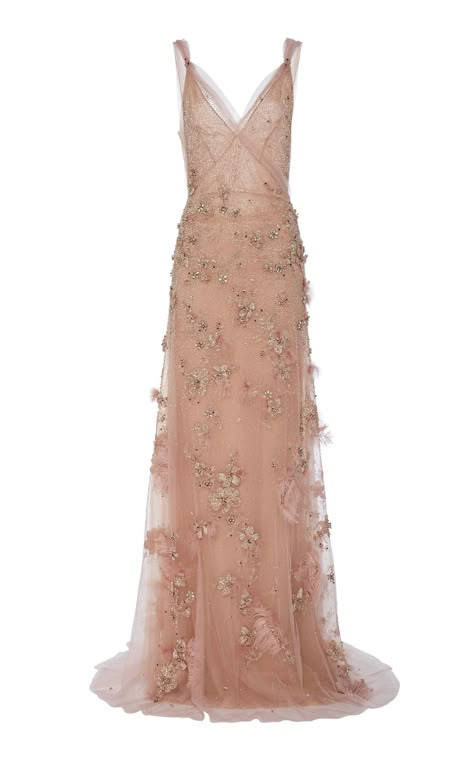 Rich Wardrobe, Marchesa Fashion, Marchesa Dress, Embroidered Tulle Dress, Fancy Clothes, Tulle Gown, Dream Dresses, Monique Lhuillier, Marchesa