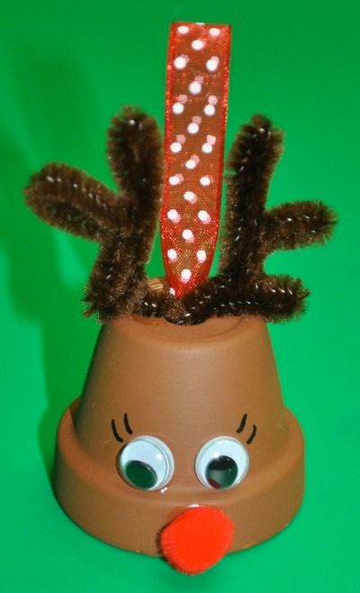 Mini Flower Pot Rudolph Crafts Eyfs, Easy Kids Christmas Crafts, Rudolph Crafts, Kids Christmas Crafts, Easy Kids Christmas, Christmas Ornaments Diy Kids, Kids Christmas Crafts Easy, Dollar Store Christmas Crafts, Reindeer Craft