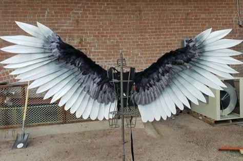 Bird Wing Reference, Storm Halloween, Wing Cosplay, Wing Reference, Wing Tutorial, Bird Wings Costume, Wings Inspiration, Wings Bird, Steam Powered Giraffe