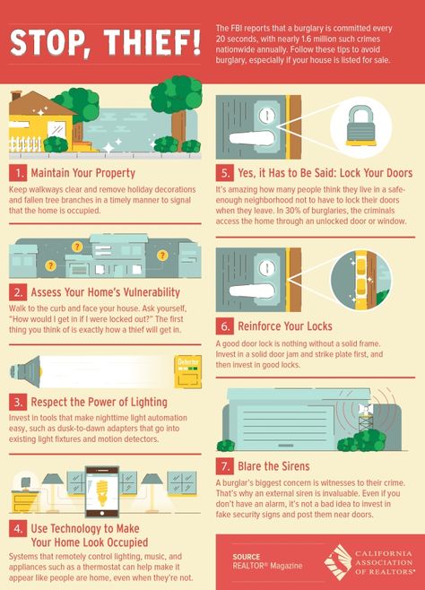 Home Safety Tips, Real Estate Infographic, Home Security Tips, Reverse Mortgage, California Real Estate, Security Tips, Home Safety, Real Estate News, Community Manager