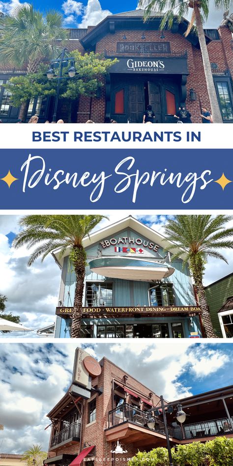 The Ultimate Guide to the Best Disney Springs Restaurants Best Food At Disney Springs, Best Disney Springs Restaurants, Best Epcot Restaurants, Wdw Restaurants, Disney Springs Food, Disney Springs Restaurants, Disney Springs Orlando, Restaurants In Orlando, Disney Universal Studios