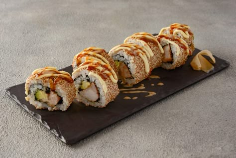 Crispy Chicken Roll, Teriyaki Chicken Sushi Bowl, Sushi Teriyaki Chicken, Chicken Teriyaki Sushi Rolls, Sushi Chicken Teriyaki, Crispy Chicken Sushi, Chicken Sushi Rolls, Chicken Teriyaki Sushi, Glaze For Fish