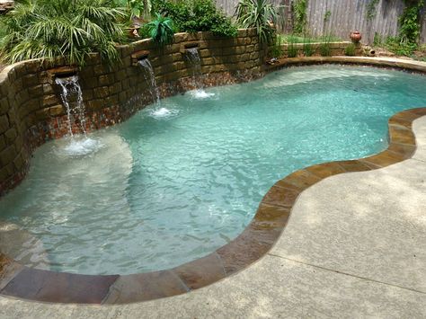 Pool Viking Pools, Latham Pool, Living Pool, Pool Images, Fiberglass Pools, Backyard Pool Landscaping, Water Falls, Small Pools, Dream Pools