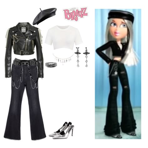 Bratz Outfits Movie, Bratz Cosplay Costume, Bratz Rock Angels Outfits, Rock Angelz Outfits, Bratz Movie Outfits, Bratz Outfits Aesthetic, Rock Angels Bratz, Cloe Bratz Outfits, Bratz Rock Angelz Outfits