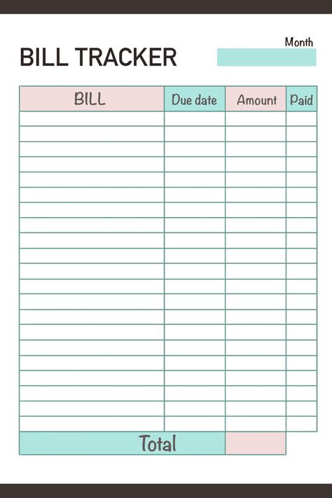 Diy Bill Tracker Notebook, Bill Due Date Tracker, Monthly Bills Tracker, Bills Planner Template, Bill Pay Checklist Printables Free, Bill Organization Printables Free, Bill Payment Tracker Printables Free, Monthly Bill Tracker Free Printable, Cleaning Tracker Printable