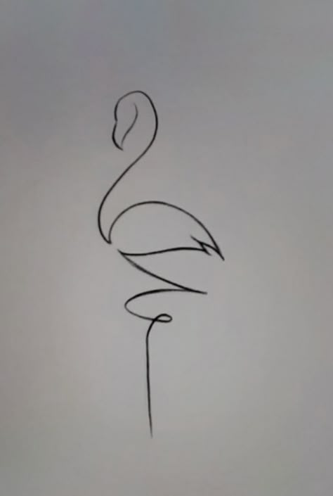 Flamingo Tattoo Outline, Flamingo Line Tattoo, Flamingo Hand Tattoo, Small Flamingo Tattoos For Women, Flamingo Tattoo Small Simple, Linear Tattoos For Women, Small Flamingo Tattoo, Simple Flamingo Tattoo, One Line Flamingo Tattoo