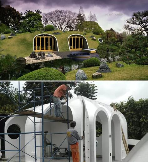 From Hobbiton to Tatooine: Earth Sheltered Homes Make Sense All Over the Universe Green Magic Homes, Shelter House, Underground Living, House Forest, Hobbit Houses, Earth Sheltered Homes, Sheltered Housing, Earthship Home, Earth Sheltered