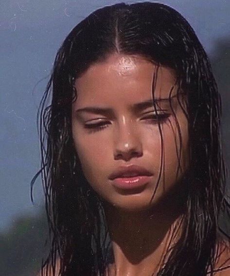 Adriana Lima, Close Up, A Woman, Victoria's Secret, Water, Hair