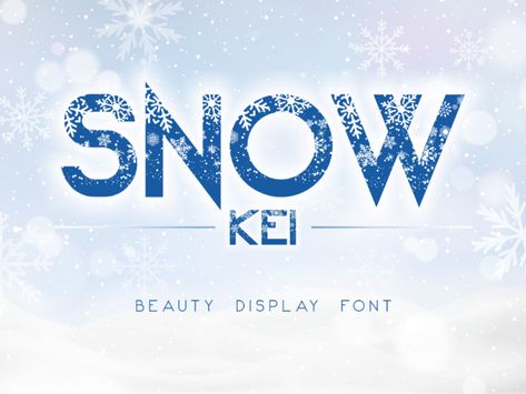 Snow Kei is a sweet and cozy display font that features fun wintery details. A new font display with winter nuances in the style of snowflakes, perfect for an extraordinary project this winter. It ... Svg Fonts, Fonts Handwriting, Handwriting Script, Ttf Fonts, Great Fonts, Display Fonts, Christmas Fonts, Font Names, Procreate Brushes