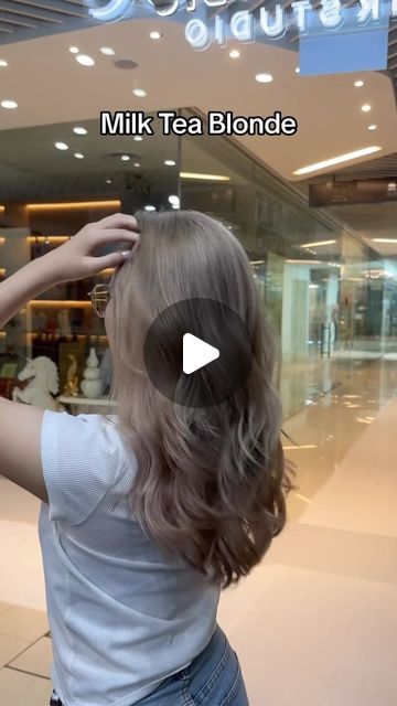 Milk Tea Blonde Hair, Milk Tea Hair Color Balayage, Milk Tea Balayage, Milk Tea Blonde, Milk Tea Hair Color, Beige Hair Color, Hair Beauty Salon, Beige Hair, Black Hair Balayage