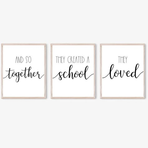 Teachers Lounge Decor, Teachers Lounge Makeover, Homeschool Wall Art, Decor Dining Room Wall, Homeschool Wall, Homeschool Room Decor, Homeschool Room Design, Preschool Director, Homeschool Room Organization