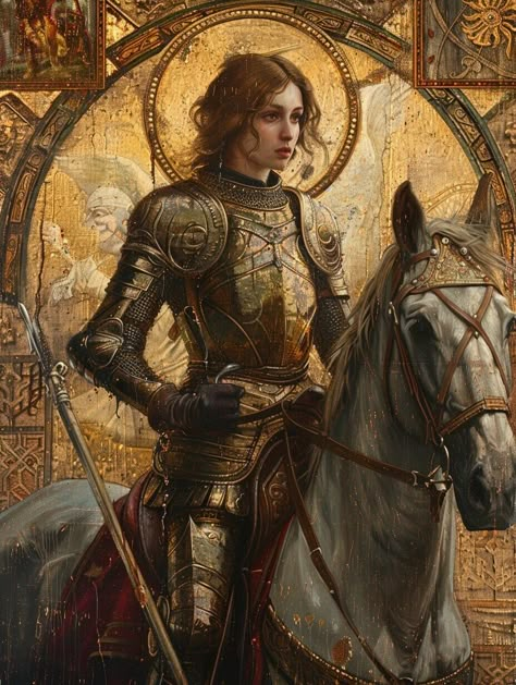 "Welcome to Catholic Notion, your premier destination for Christian artwork! Elevate your sacred space with our exclusive digital artwork featuring Saint Joan Of Arc. This exquisite digital oil painting captures the essence of devotion and grace, making it a perfect addition to any collection. Embrace the tranquility and warmth of this Christian wall art, available exclusively on our Etsy store. Instantly downloadable, it's perfect for framing, printing, or sharing digitally. Bring the divine in Joan Of Art Painting, Saint Portrait, Catholic Art Paintings, Joan Of Arc Aesthetic, Medieval Knight Art, Joan Of Arc Art, Santa Joana D'arc, Painting Christian, Saint Art