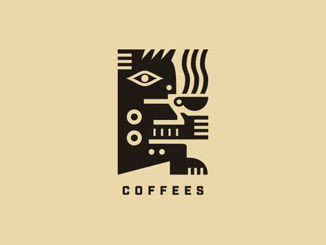 Northwest Cafe Coffees Icon by James Strange Ideal Logo, Minimal Logo Branding, Logo Design Coffee, Logos Photography, Cafe Logo Design, Coffee Icon, Logo Animal, Learning Logo, Inspiration Logo Design